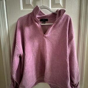 Forever 21 Pink Quarter-Zip Sweatshirt